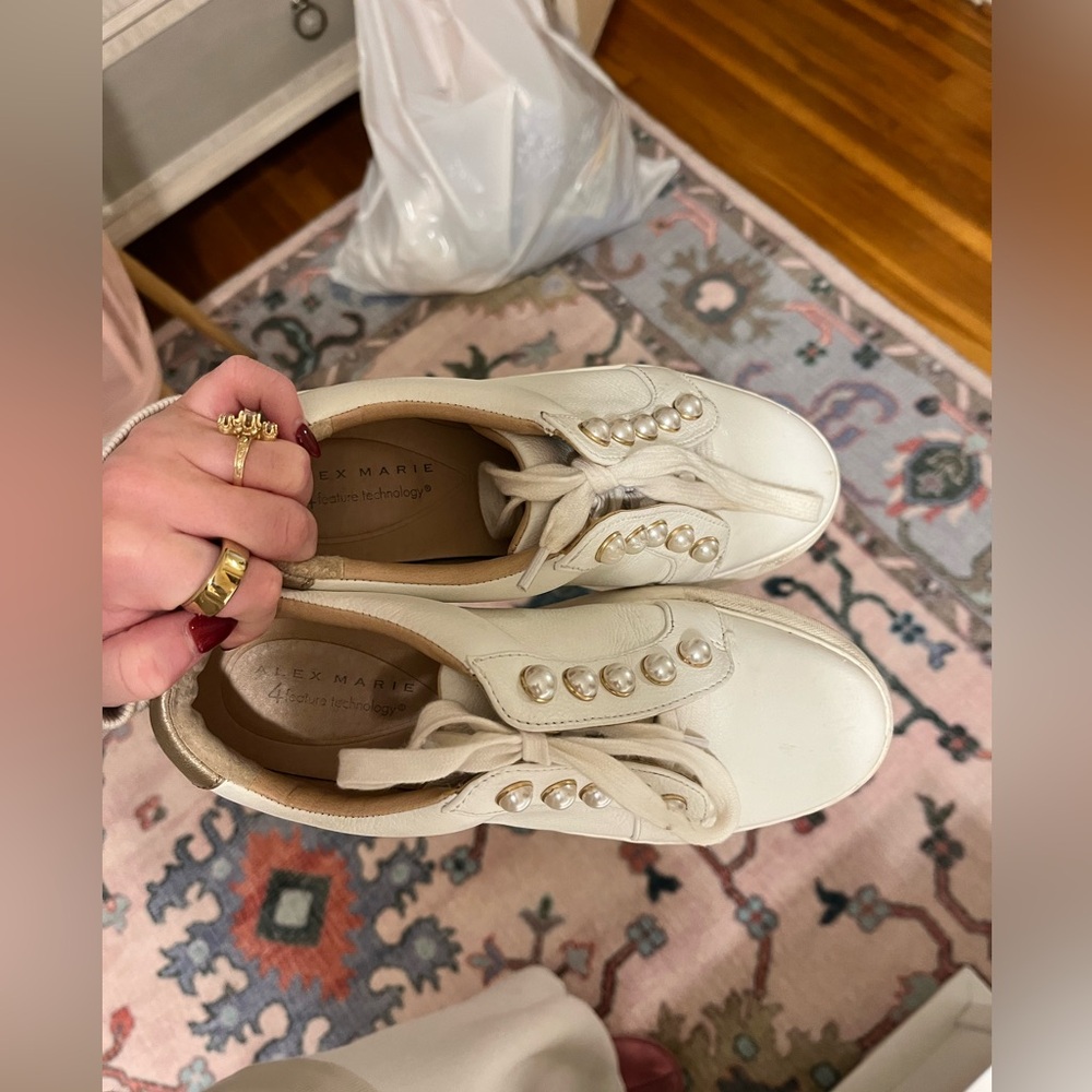 Alex Marie pearl platform sneakers